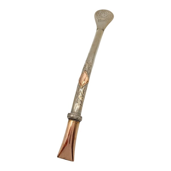 Bombilla criolla - PLATA Y ORO - 27 bmpo27po