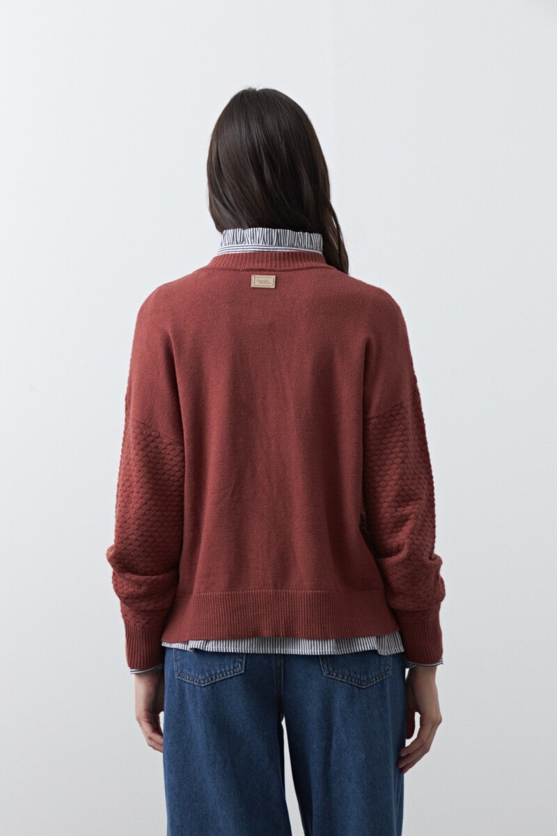 CARDIGAN TEODORA Ladrillo