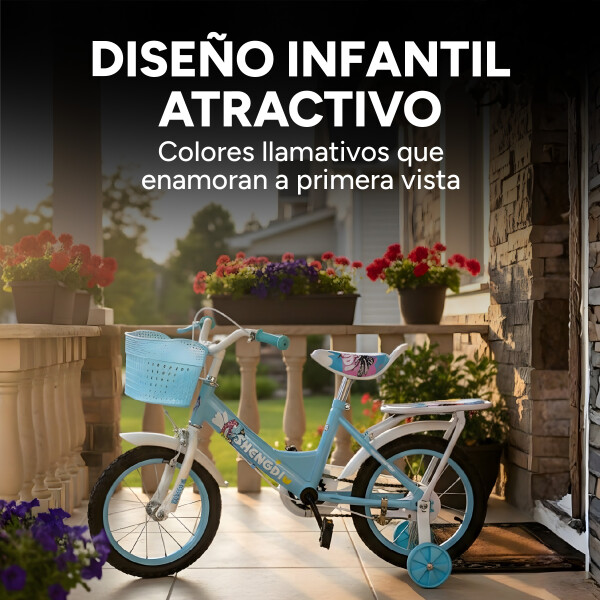 Bicicleta infantil Shengdi Rodado 14 Canasto Parrilla Hadas Bicicleta infantil Shengdi Rod 14 Canasto Parrilla Rueditas