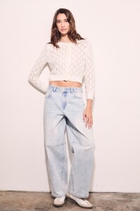 Sweater Algodón Botones Nácar