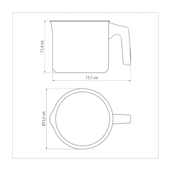 Hervidor de leche modelo "PARIS", 1,2 lts. Ø12cm TR5981