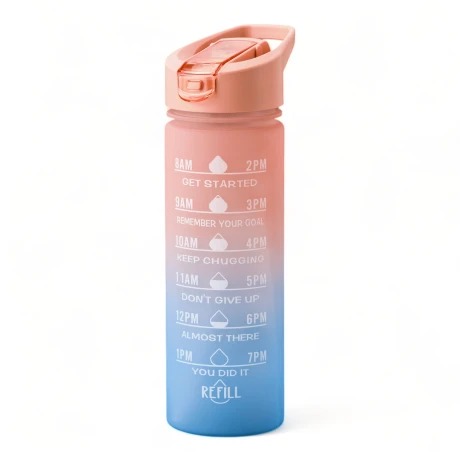 Botella Agua Motivacional 600 Ml Sin Color