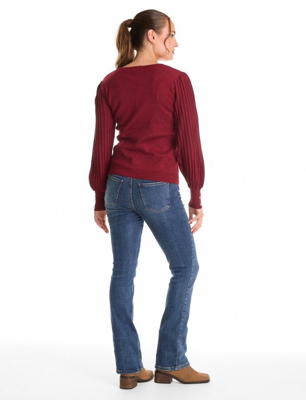 Buzo Manga Plisada BORDEAUX