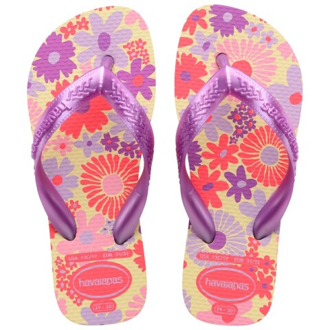 Ojotas Havaianas Kids Flores Violeta