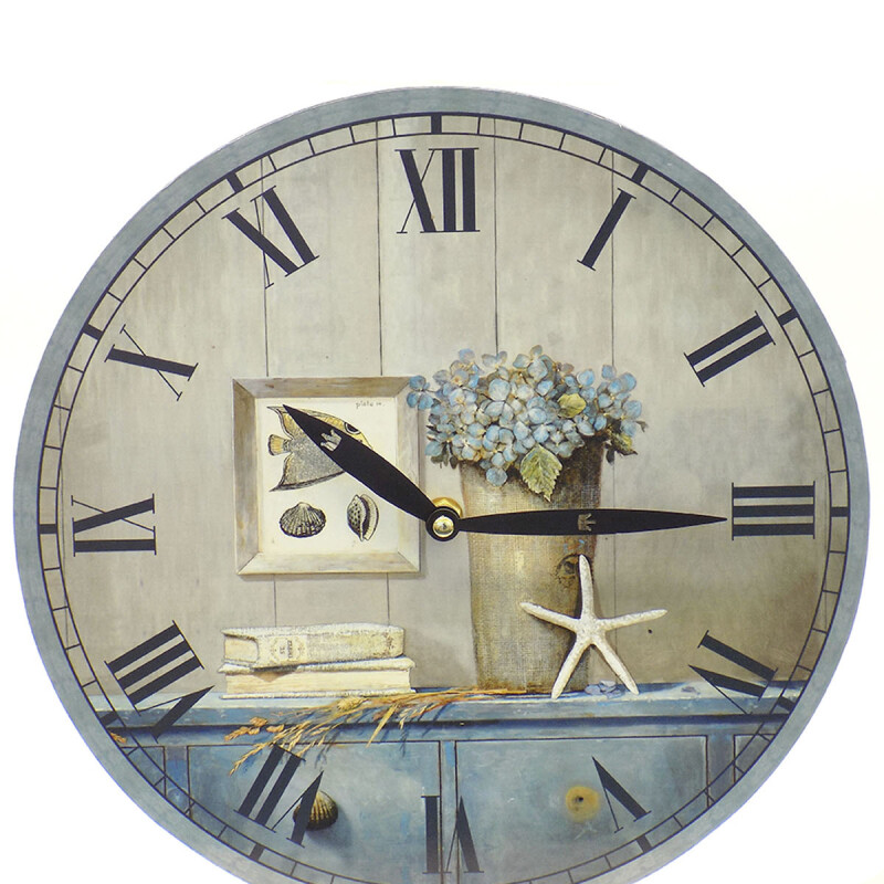 Reloj Analógico de Pared en MDF con Estampado Selecta 29cm Reloj Analógico de Pared en MDF con Estampado Selecta 29cm