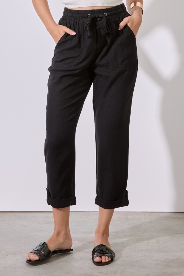 Pantalon Lino NEGRO