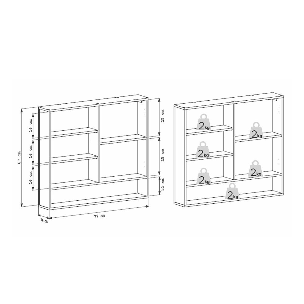 ESPEJO MAD 800 CON NICHO JEQUITIBÁ Espejo Mad 800 Con Nicho Jequitibá