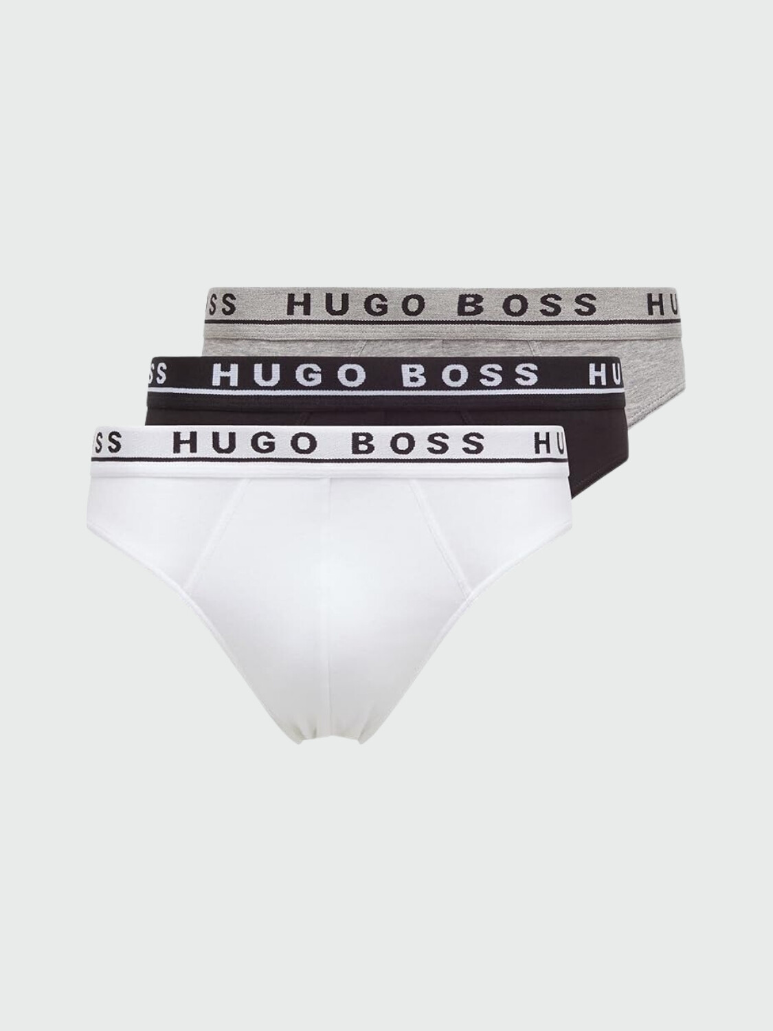 BOSS - Pack X 3 sleep de algodón con logos en la cintura Negro