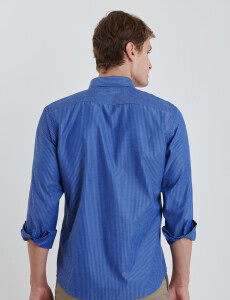 012624 CAMISA HARRINGTON LABEL Azul