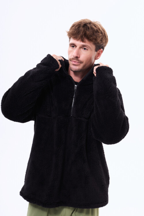 Buzo de sherpa Elda Negro