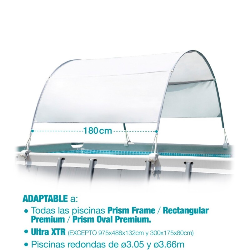 INTEX TOLDO DESMONTABLE PARA PISCINA Intex Toldo Desmontable Para Piscina