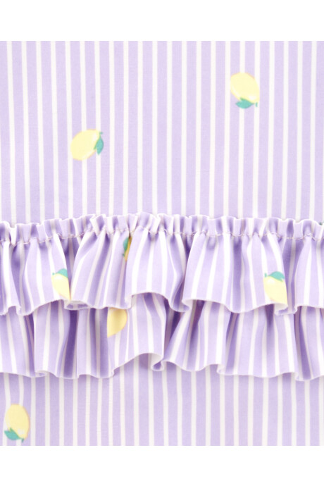 Malla de baño una pieza, con protección UPF 50+, diseño limones Sin color