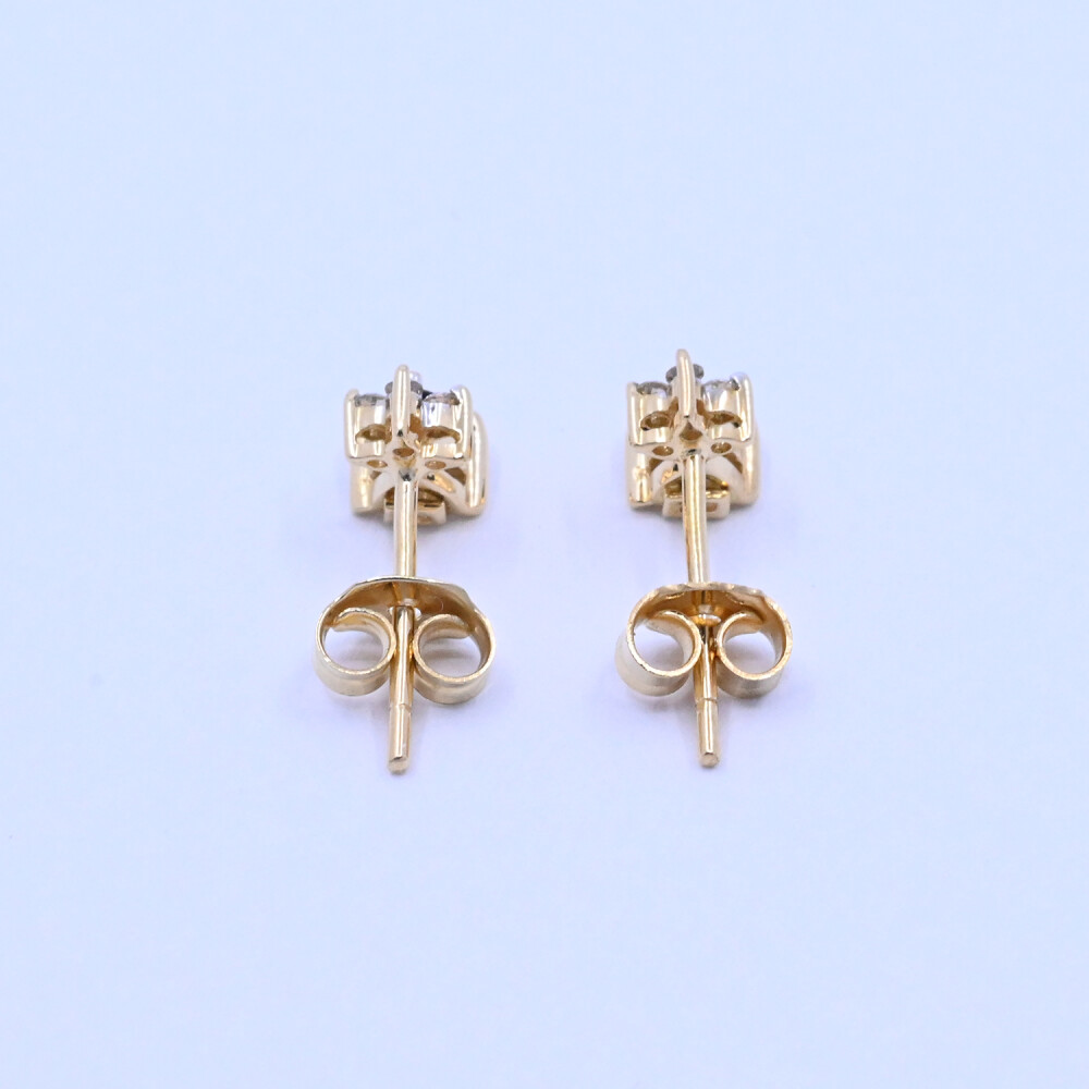 Caravanas oro 18k brillantes y zafiro. Caravanas oro 18k brillantes y zafiro.