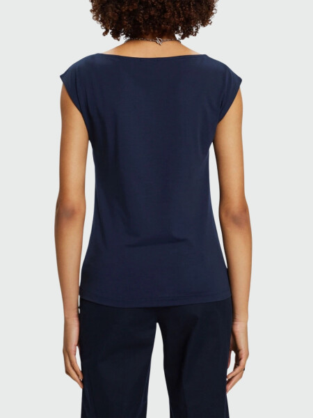 Blusa con escote drapeado, Theory Azul