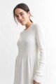 Vestido tejido manga larga CRUDO