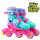 Patín Roller Extensible Peppa Pig Ruedas Ajustables Rosado / Celeste