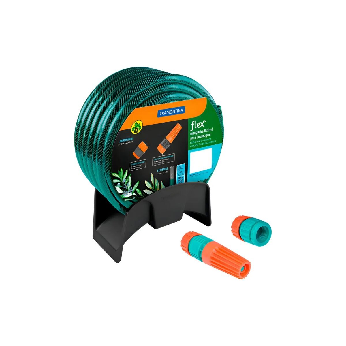 Kit Manguera Tramontina 40mts + Soporte + Punteros 