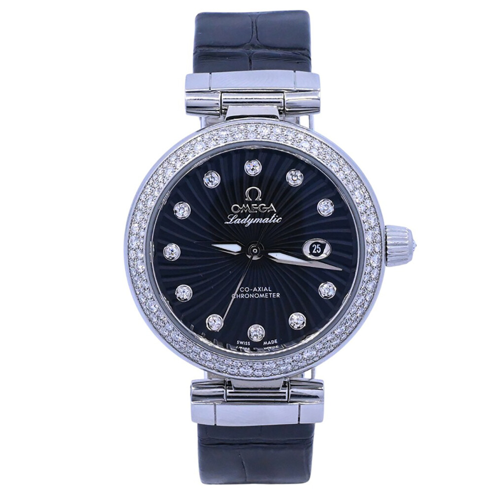 Omega De Ville Ladymatic 34 mm 425.38.34.20.51.001 acero y brillantes, movimiento co-axial 8520. Omega De Ville Ladymatic 34 mm 425.38.34.20.51.001 acero y brillantes, movimiento co-axial 8520.