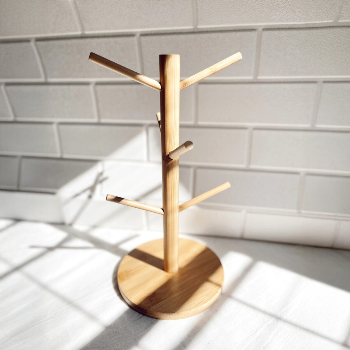 Soporte de tazas estilo árbol de bambú 