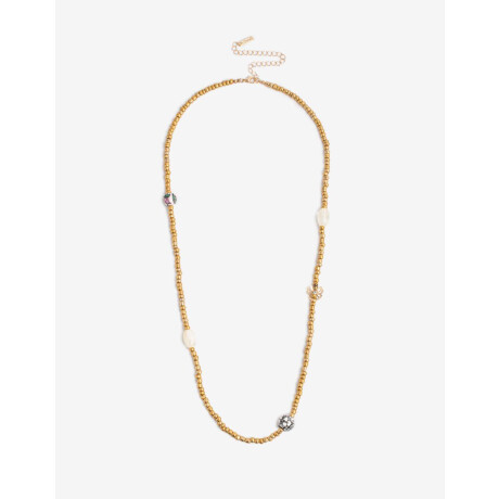 Collar Largo Beads Dorado