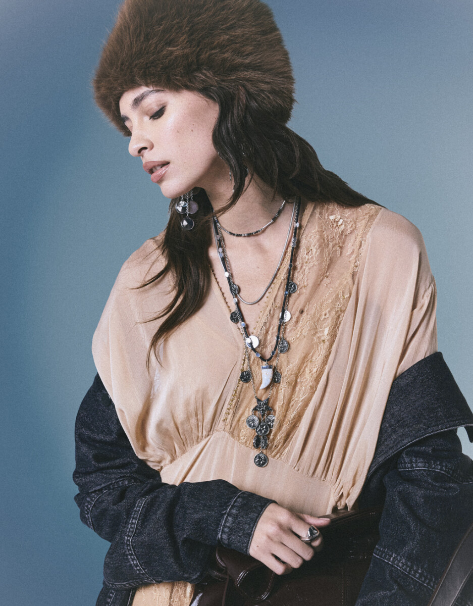 Collar Largo Chapas Boho 