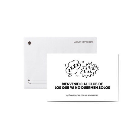 Tarjeta smile con sobre "Bienvenido al club" Sc