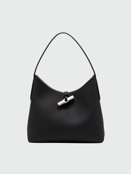 Longchamp -Cartera clásica de cuero, Roseau Negro