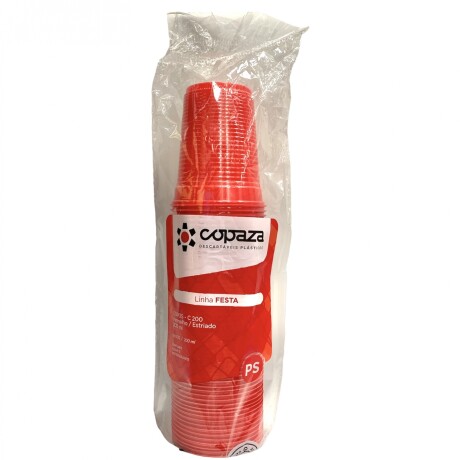 Vaso Descartable Copaza Color 200 ml x 50 Rojo