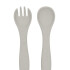 Set x2 cubiertos silicona KIKKABOO beige