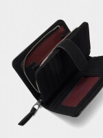 Cartera Lisa Con Textura Suave M negro