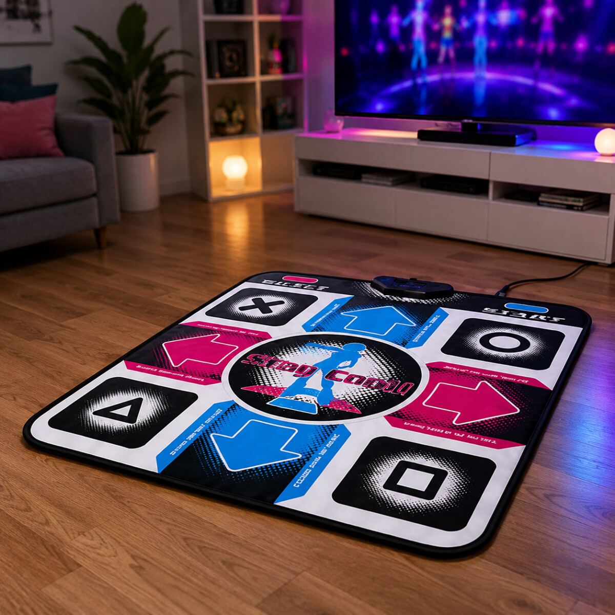 Alfombra De Baile Para Tv Pc Juego Precargado Musical Niños - Color Negro 