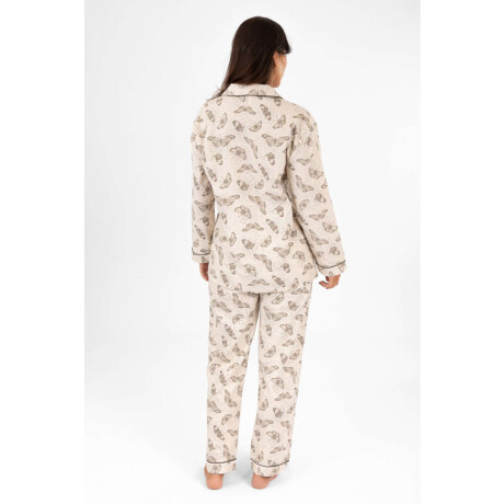 Pijama franela Marfil