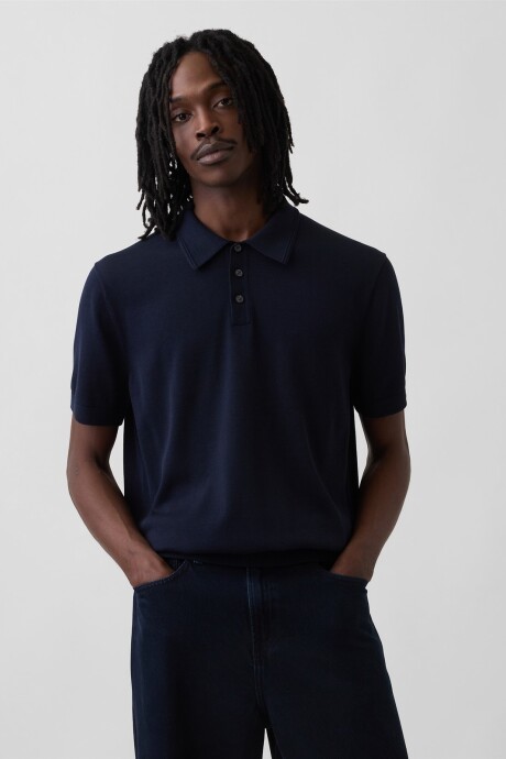Buzo Tipo Polo Manga Corta Hombre New Classic Navy 2
