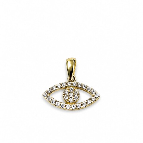 Colgante ojo Oro 10 Kt y zirconias Colgante ojo Oro 10 Kt y zirconias