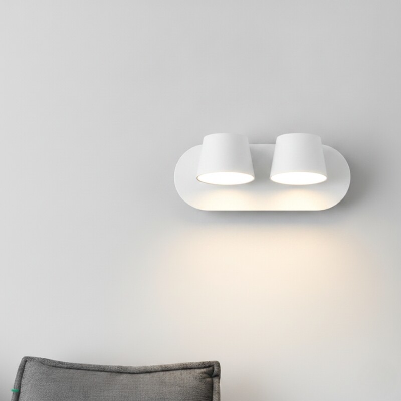 DECORATIVO DOBLE DE PARED GROA Lámpara de Pared doble Groa Blanca