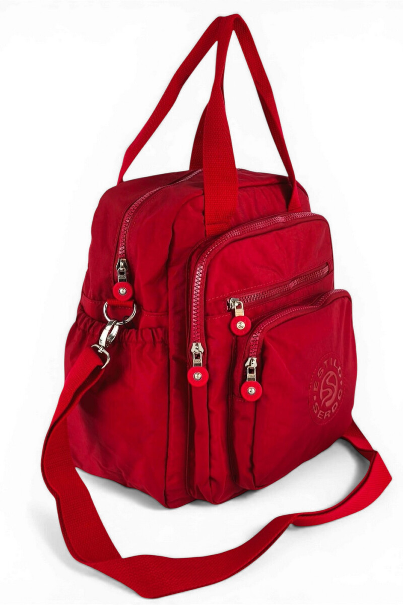 Bolso mochila y morral Rojo