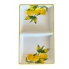 BANDEJA CERAMICA DIS LIMON C/DIVISION 27X15CM Unica