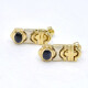 Caravanas En Oro 18K De 2 Colores Y Zafiro Caravanas En Oro 18K De 2 Colores Y Zafiro