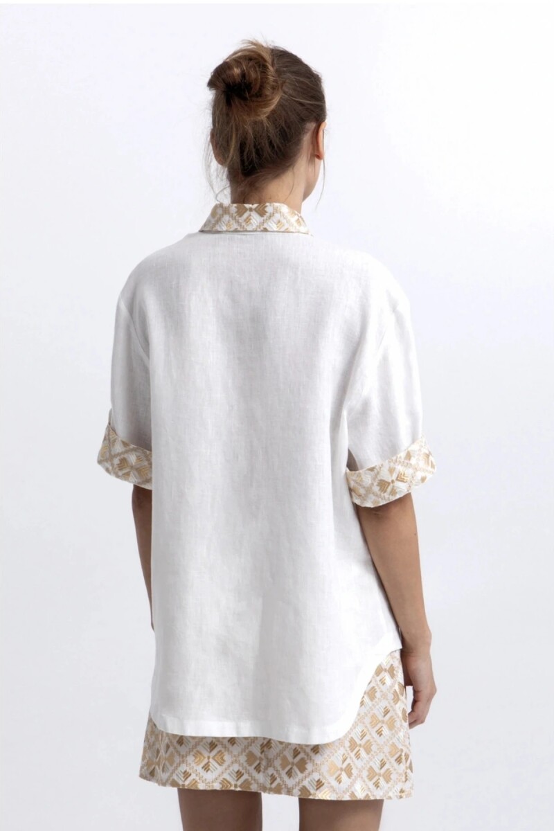 CAMISA FLAKES MANGA CORTA Blanco