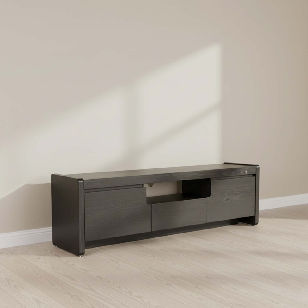 MUEBLE DE TV MDF-Y-MADERA MARRON ROSA EBANO