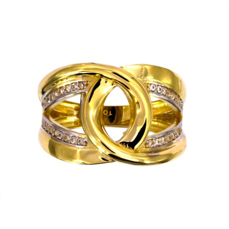 Anillo de oro 9 ktes con circonias. Anillo de oro 9 ktes con circonias.