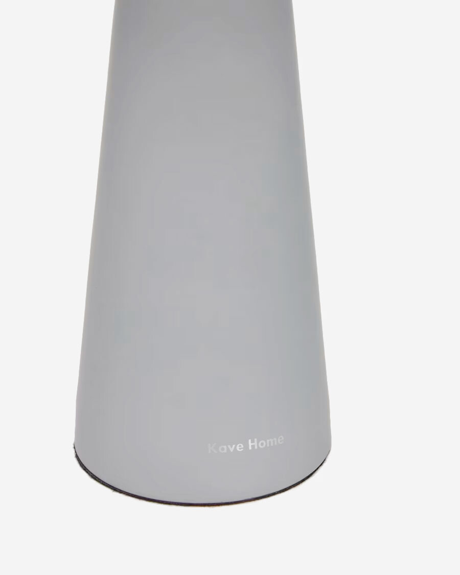 Lámpara de mesa pequeña de exterior Arenys de metal con acabado pintado gris Lámpara de mesa pequeña de exterior Arenys de metal con acabado pintado gris