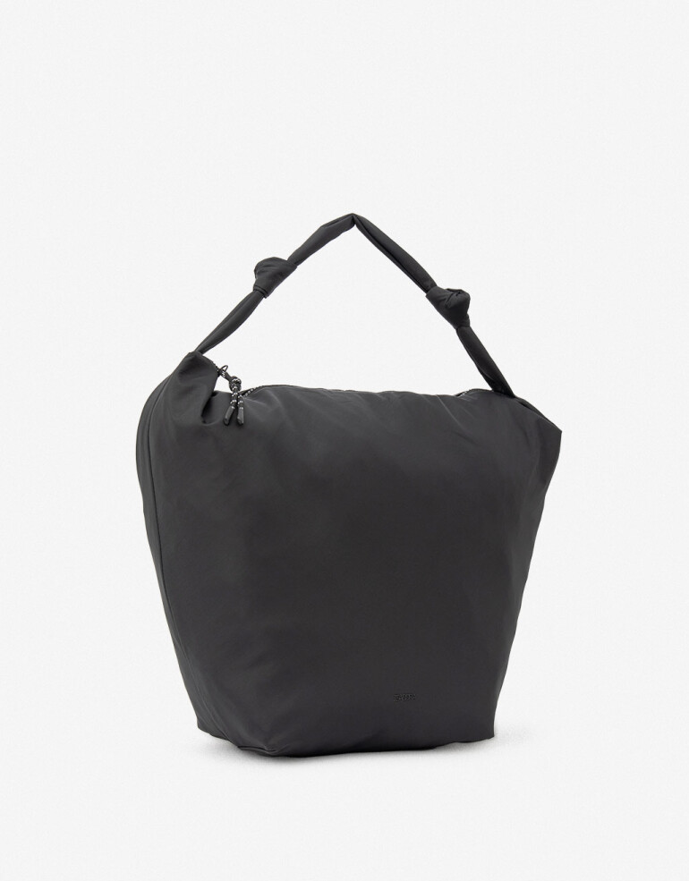 Saca Nylon Cartera Saca En Material Reciclado - Negro