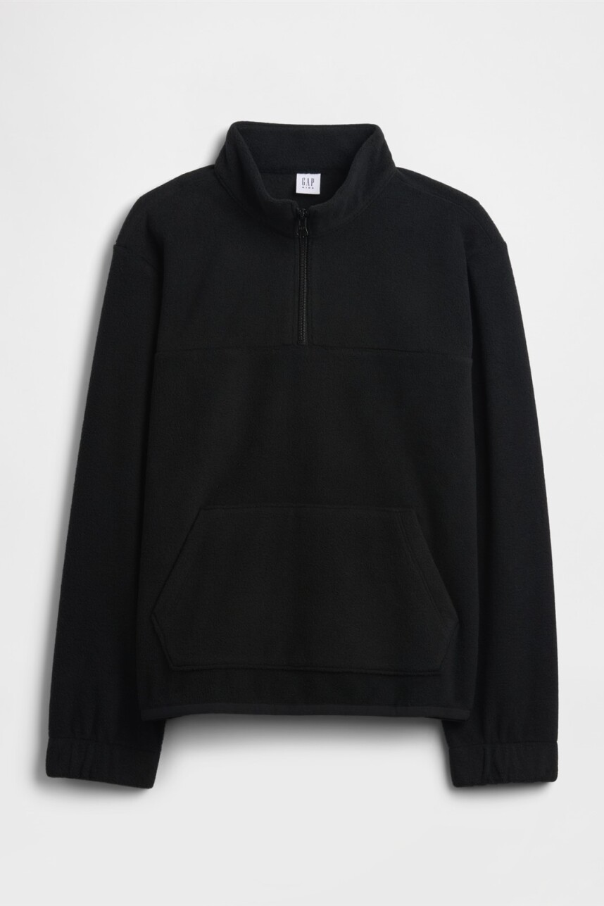 Buzo Medio Cierre Polar Niño True Black