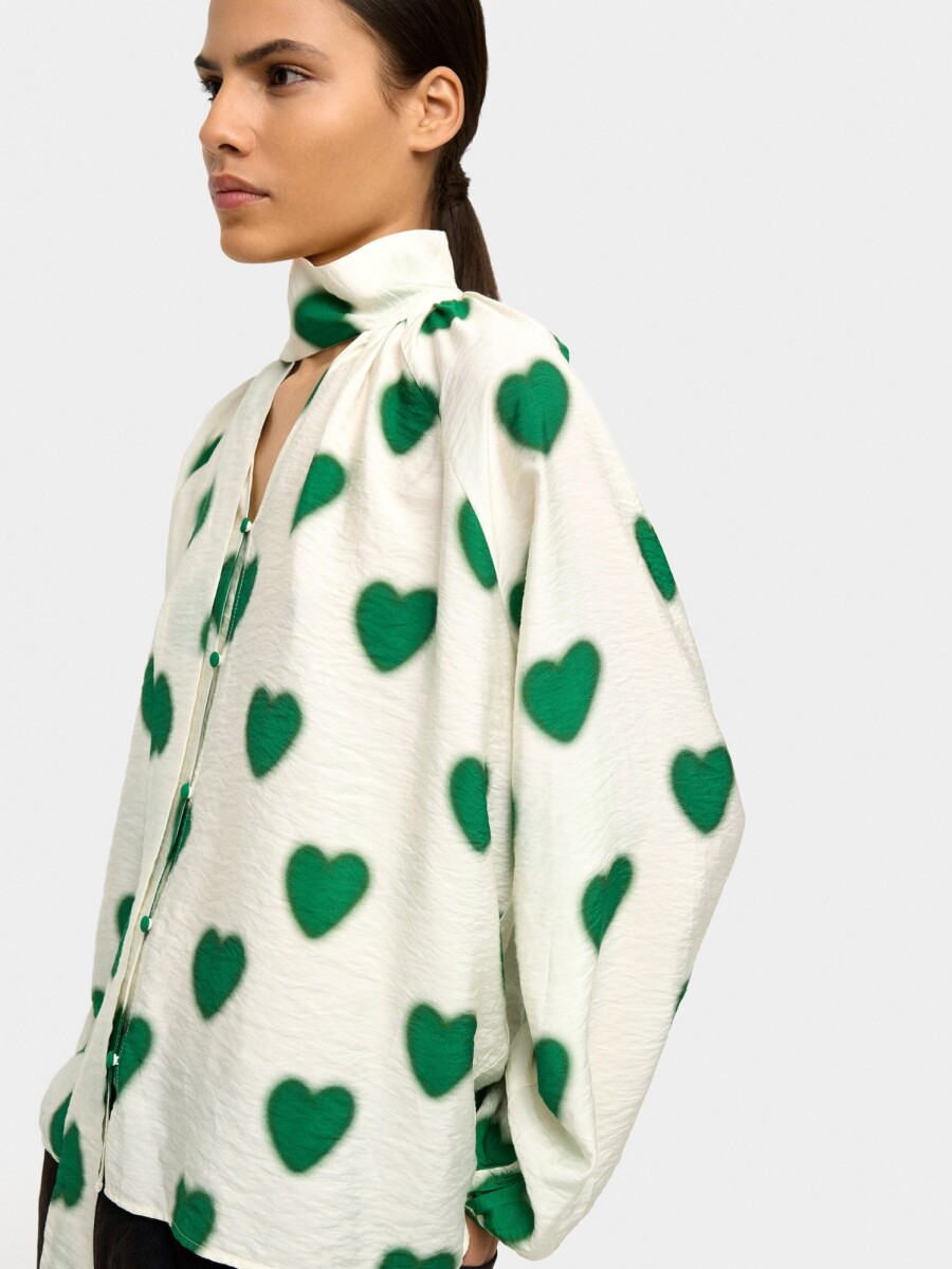 Blusa Con Corazones multicolor