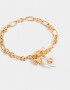 Pulseras Flexibles Con perlas Pulsera Flexible Con Perla - Dorado