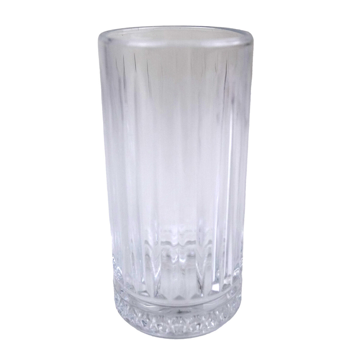 VASO VIDRIO SET X6PC ALTO LABRADO VERTICAL 