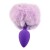 Plug Anal Pompon Conejita Consolador Estimulador Talle L Color Variante Lila violeta