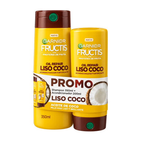 PACK SHAMPOO FRUCTIS 350 ML + ACO FRUCTIS 200 ML LISO PACK SHAMPOO FRUCTIS 350 ML + ACO FRUCTIS 200 ML LISO