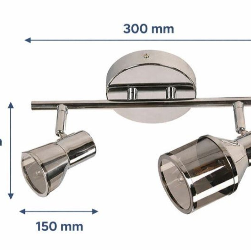APLIQUE 2L RELE E14 40W CROMADO APLIQUE 2L RELE E14 40W CROMADO